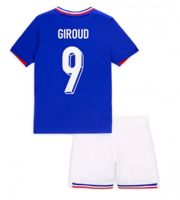 Francia Olivier Giroud #9 Primera Equipación Niños Eurocopa 2024 Manga Corta (+ Pantalones cortos)